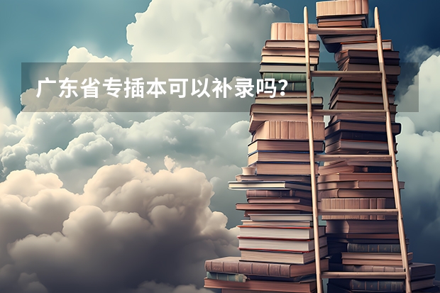 广东省专插本可以补录吗？