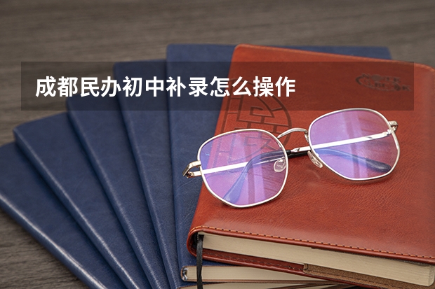 成都民办初中补录怎么操作