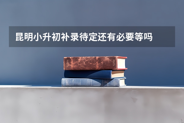 昆明小升初补录待定还有必要等吗