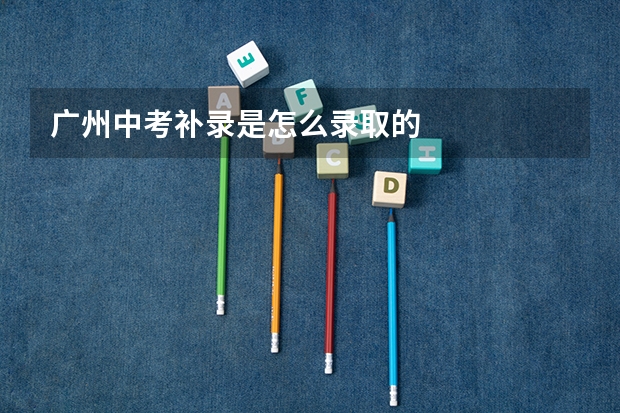 广州中考补录是怎么录取的