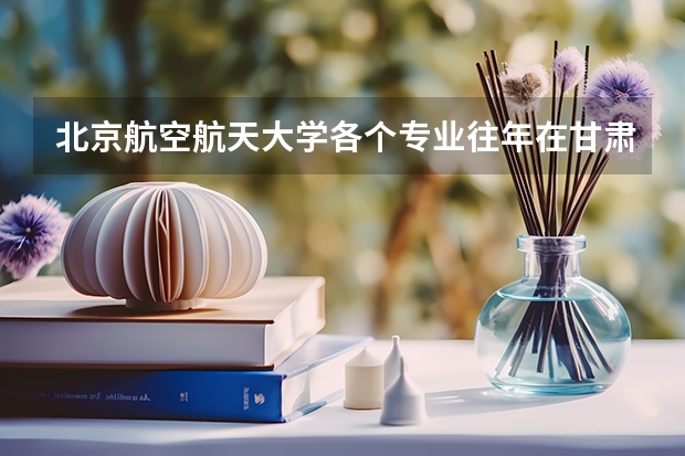 北京航空航天大学各个专业往年在甘肃招生多少人