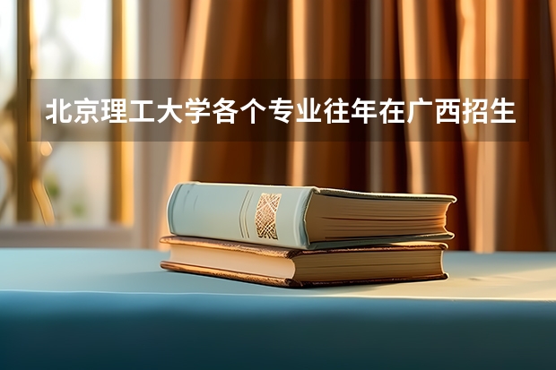 北京理工大学各个专业往年在广西招生多少人