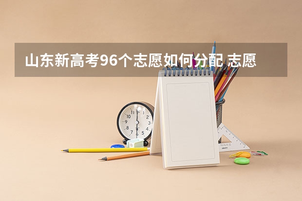 山东新高考96个志愿如何分配 志愿怎么填报