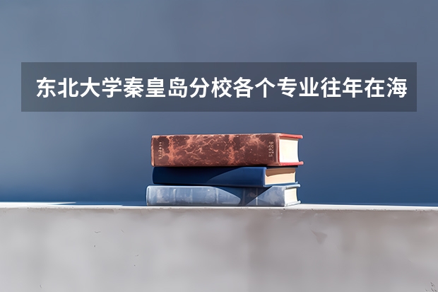 东北大学秦皇岛分校各个专业往年在海南招生多少人