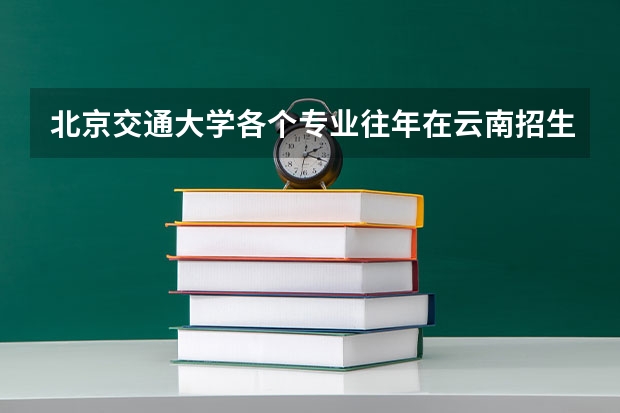 北京交通大学各个专业往年在云南招生多少人