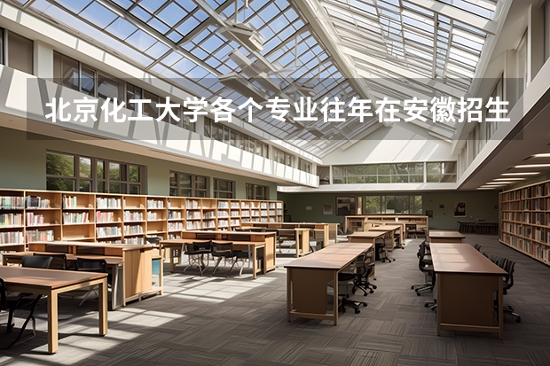 北京化工大学各个专业往年在安徽招生多少人