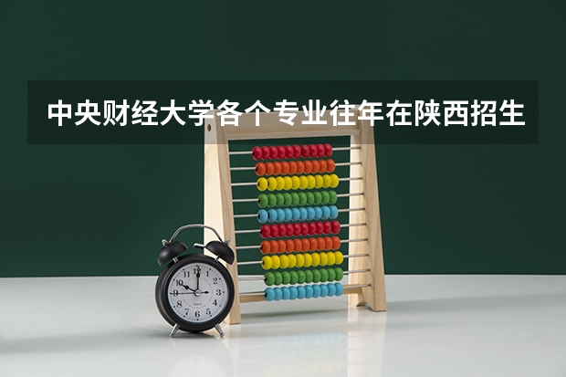 中央财经大学各个专业往年在陕西招生多少人