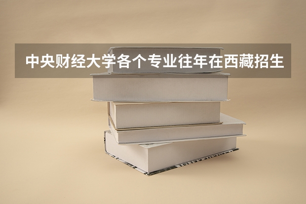 中央财经大学各个专业往年在西藏招生多少人