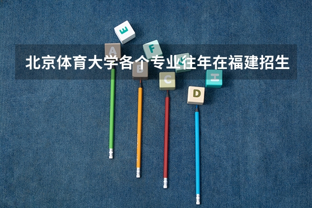 北京体育大学各个专业往年在福建招生多少人