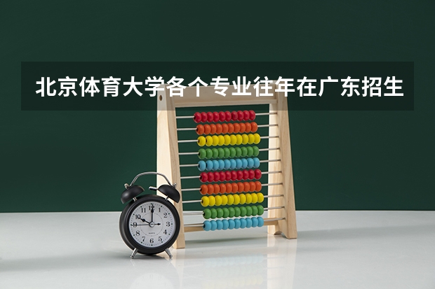 北京体育大学各个专业往年在广东招生多少人