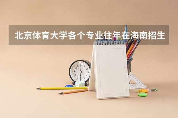 北京体育大学各个专业往年在海南招生多少人