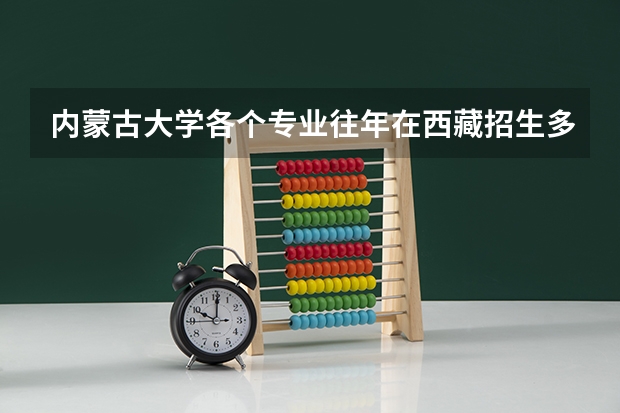 内蒙古大学各个专业往年在西藏招生多少人