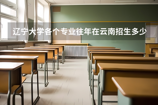 辽宁大学各个专业往年在云南招生多少人
