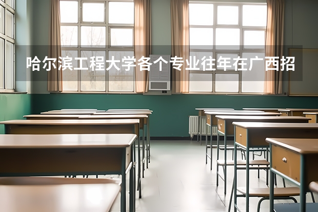 哈尔滨工程大学各个专业往年在广西招生多少人