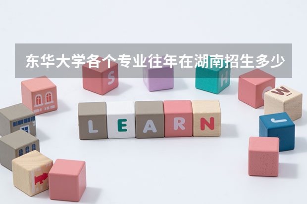 东华大学各个专业往年在湖南招生多少人