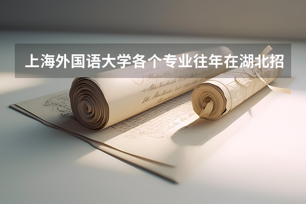 上海外国语大学各个专业往年在湖北招生多少人