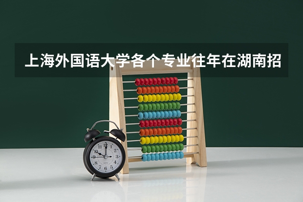 上海外国语大学各个专业往年在湖南招生多少人