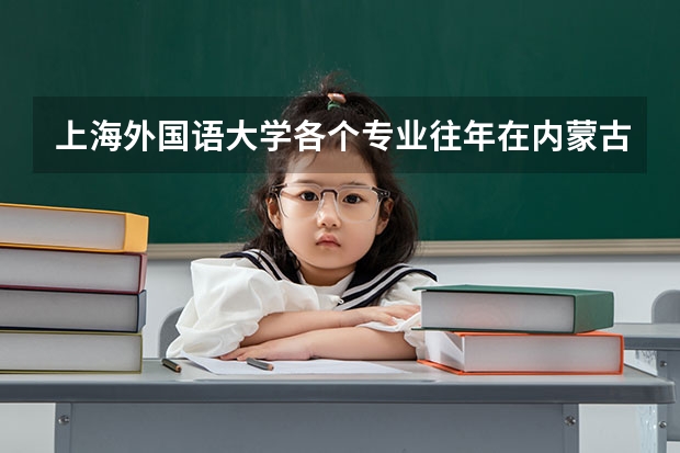 上海外国语大学各个专业往年在内蒙古招生多少人