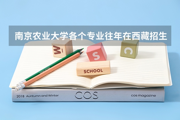 南京农业大学各个专业往年在西藏招生多少人