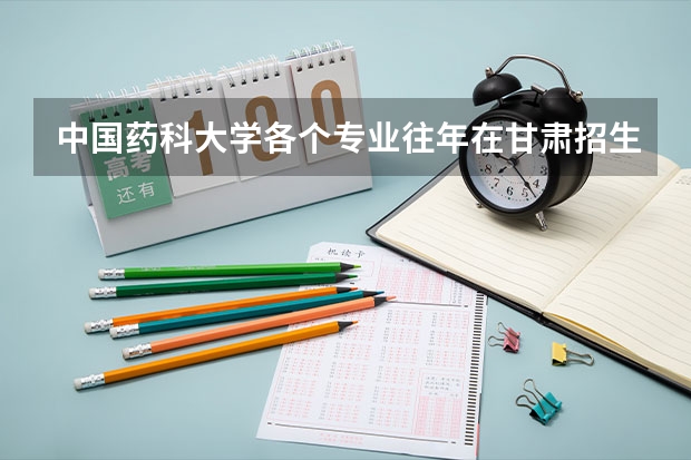 中国药科大学各个专业往年在甘肃招生多少人