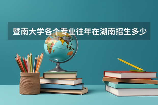 暨南大学各个专业往年在湖南招生多少人