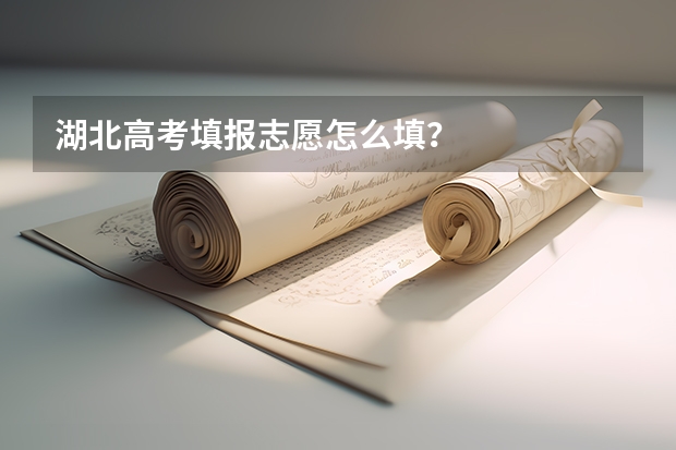 湖北高考填报志愿怎么填？