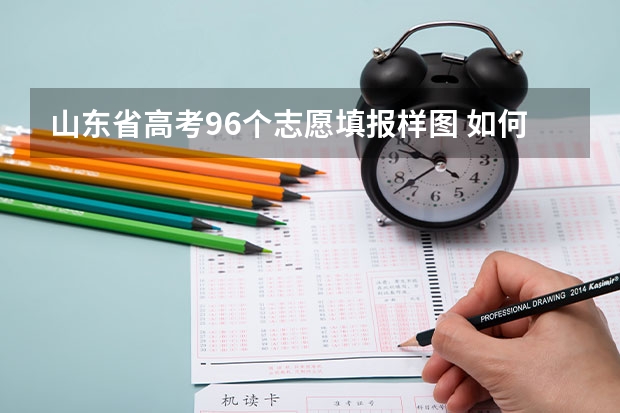 山东省高考96个志愿填报样图 如何填报比较好