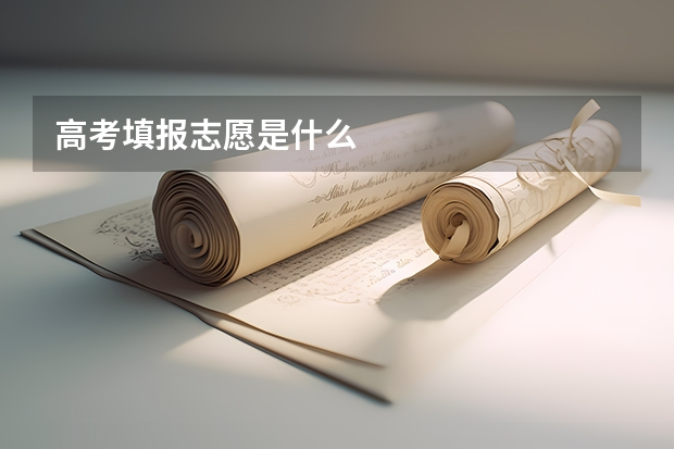 高考填报志愿是什么