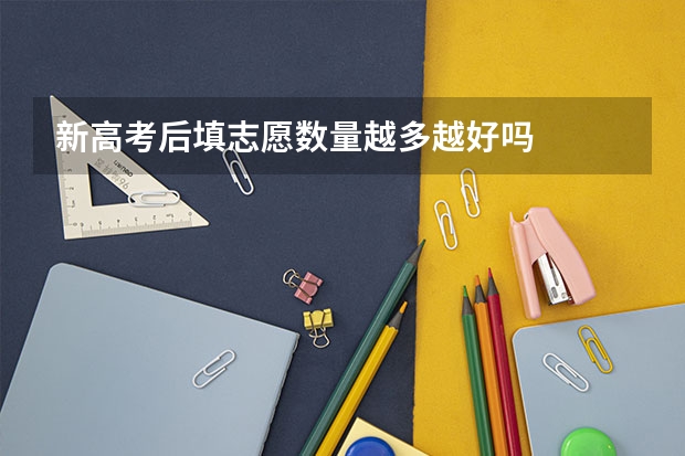 新高考后填志愿数量越多越好吗
