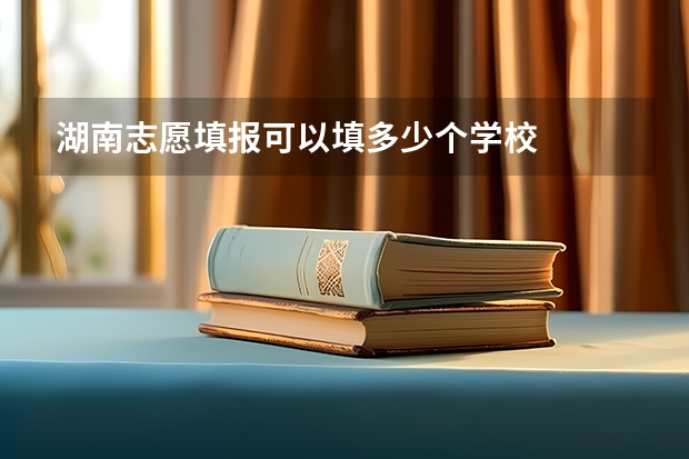 湖南志愿填报可以填多少个学校