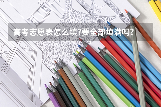 高考志愿表怎么填?要全部填满吗?