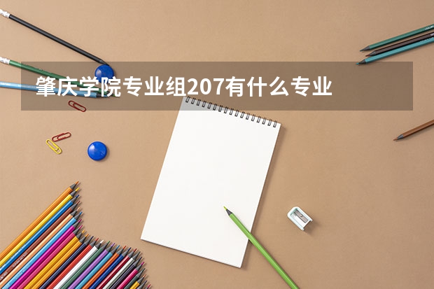 肇庆学院专业组207有什么专业