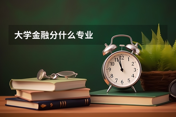 大学金融分什么专业
