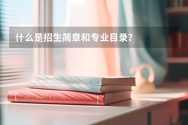 什么是招生简章和专业目录？