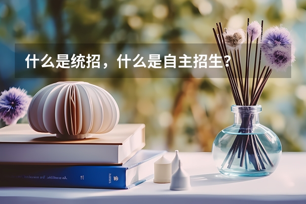 什么是统招，什么是自主招生？