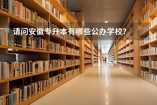 请问安徽专升本有哪些公办学校?