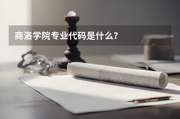 商洛学院专业代码是什么？