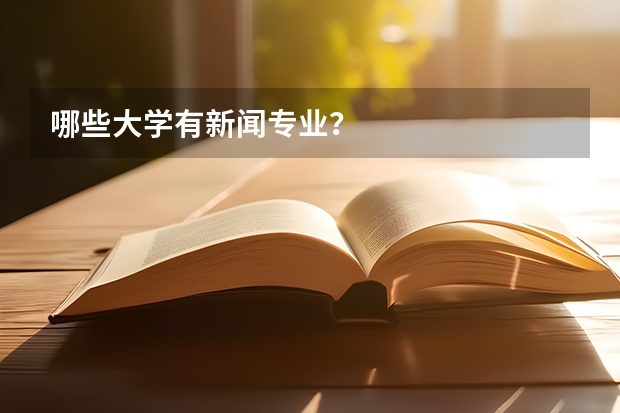 哪些大学有新闻专业？