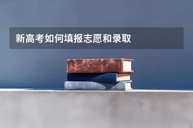 新高考如何填报志愿和录取